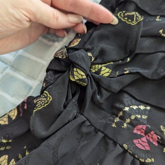 A.L.C. Avalon Mini Skirt | Metallic Print | Designer Party - Picture 6 of 11